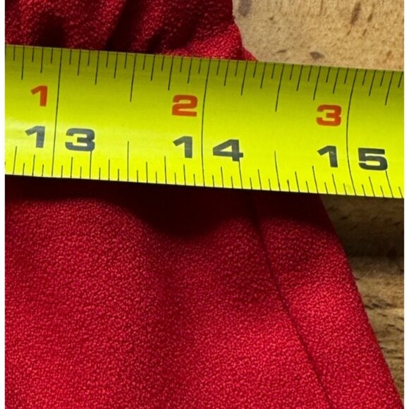 Red Pants Comfortable Elastic Waistband Pullon Stretch Leg Center Leg Crease MED - Picture 5 of 6